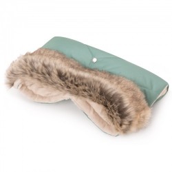 Muff rokavičke Jukki Sage s krznom Muff rokavičke Jukki Sage s krznom